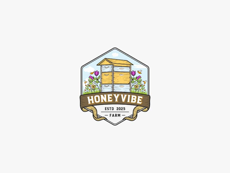 Cover image for Hand-Drawn Vintage Logo for Honey Farm