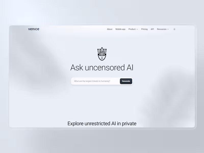 Cover image for Venice AI | Platform Launch Design