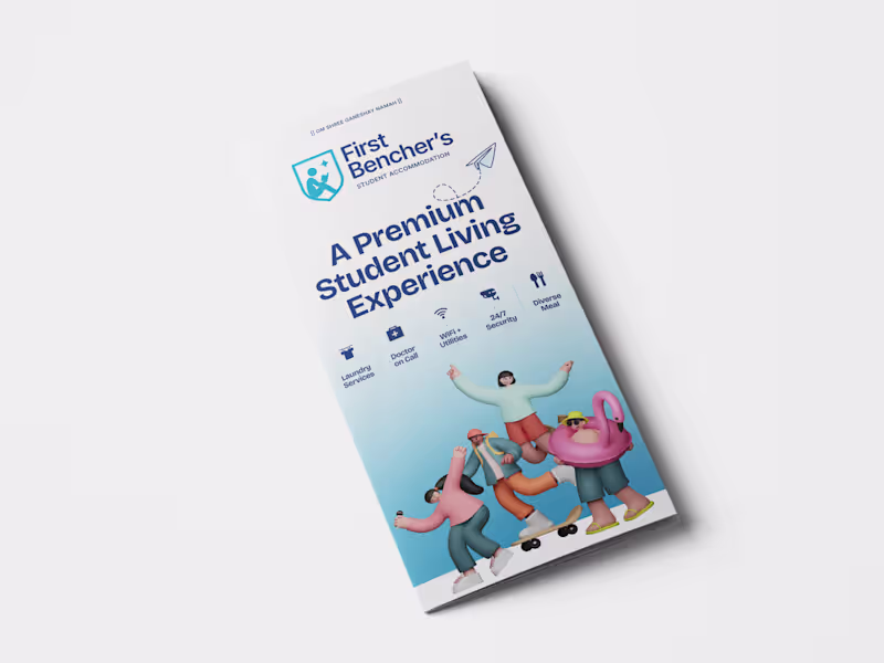 Cover image for Premium Student Living Leaflet Design with Engaging Visuals