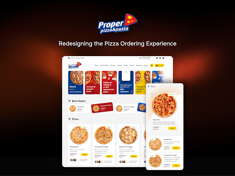 Cover image for Proper Pizza - Redesigning the Pizza Ordering Experience