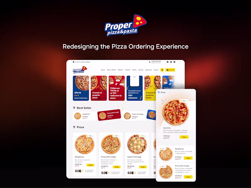 Cover image for Proper Pizza - Redesigning the Pizza Ordering Experience
