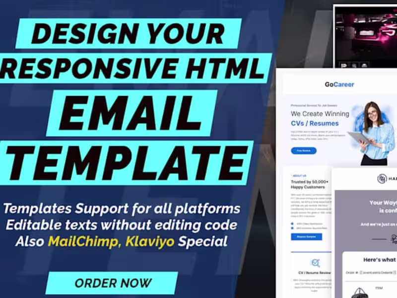 Cover image for I will design a powerful HTML email template & Newsletter