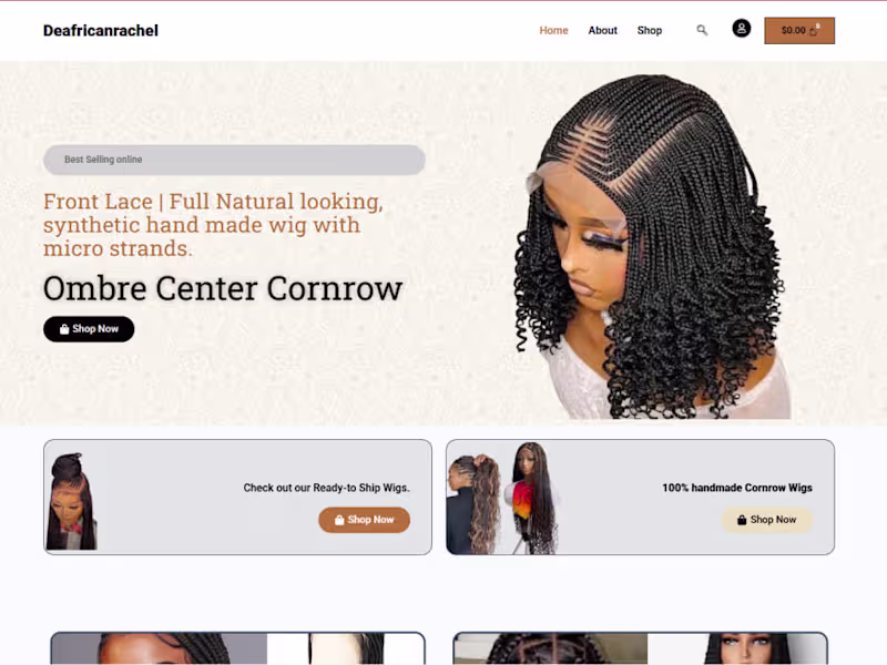 Cover image for A Global E-Commerce Brand for Wigs and Braided Hair Products