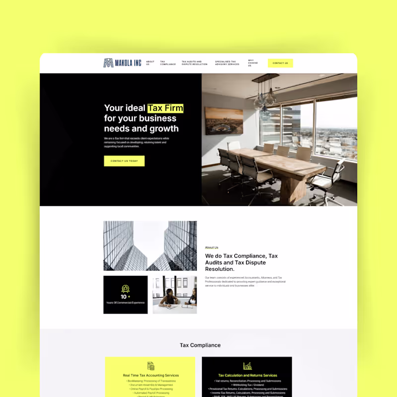 Cover image for Custom WordPress Website for a Tax Compliance and Tax Law Firm