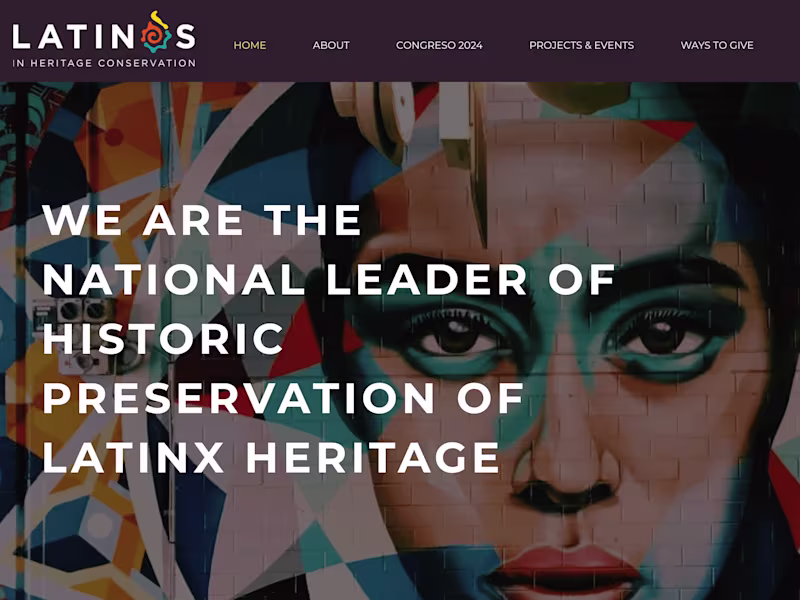 Cover image for Latinos In Heritage Conservation Organization