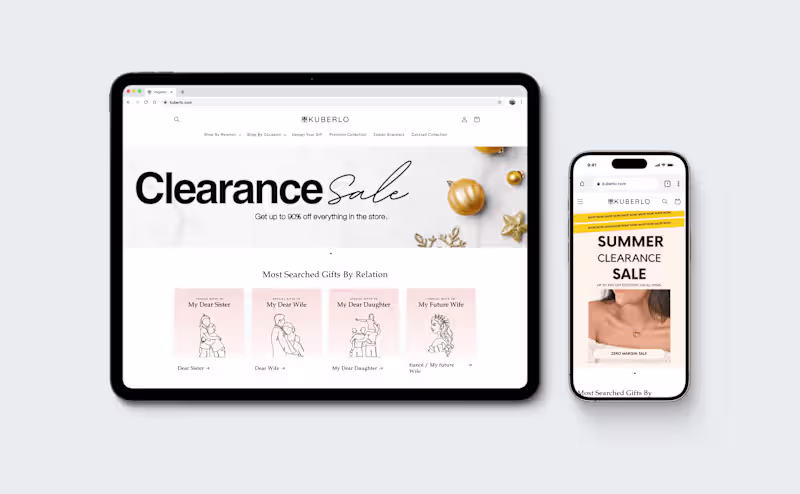 Cover image for Shopify development for Jewelry Brand
