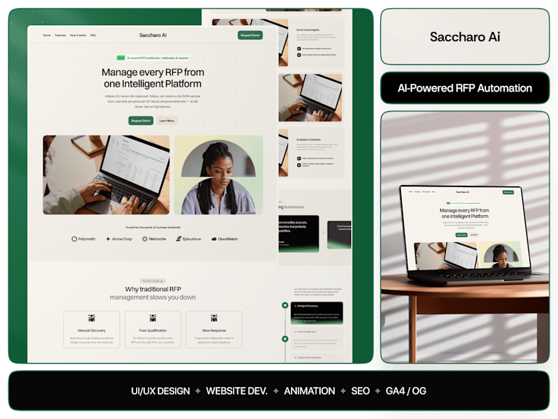 Cover image for Saccharo AI Landing Page