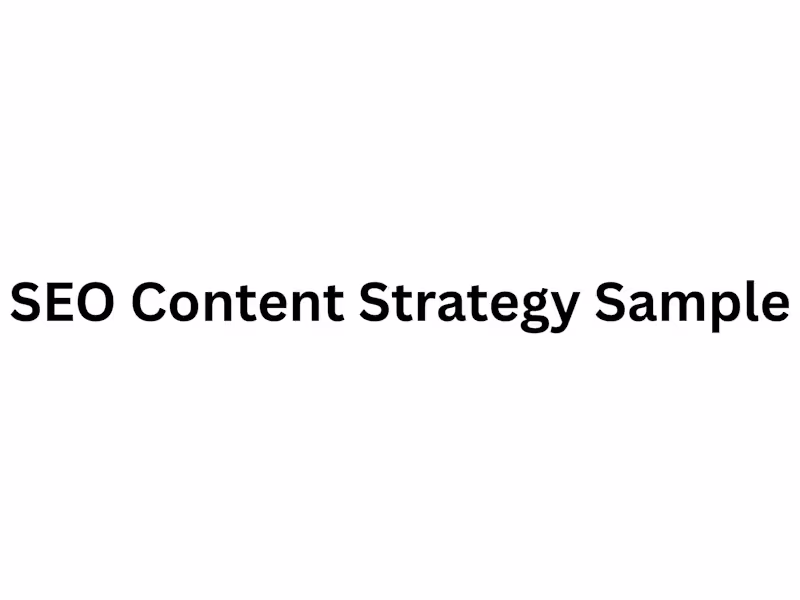 Cover image for SEO Content Strategy Sample – Digital Marketing