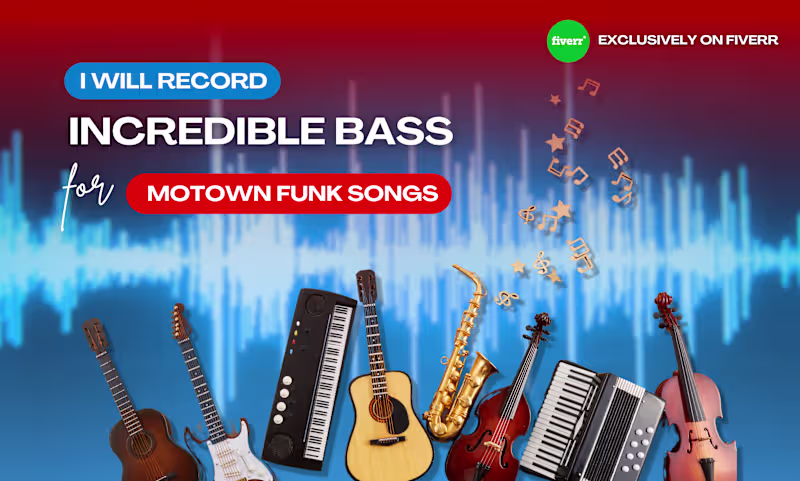 Cover image for Do Incredible Bass Guitar Recordings for Motown & Funk Songs