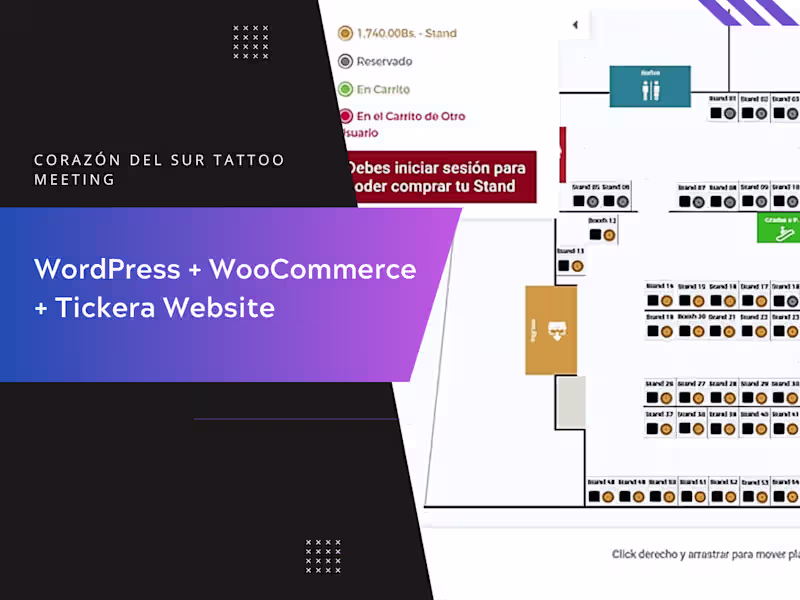 Cover image for Corazón del Sur Tattoo Meeting - WorPress Ticketing website