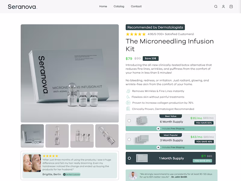 Cover image for Seranova Beauty | Mastering Figma to Replo with Shopify