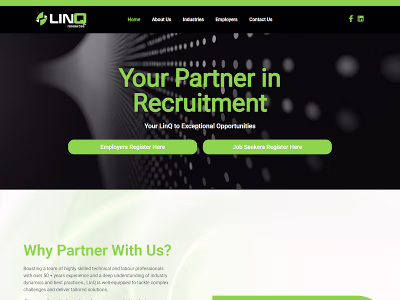 Cover image for LinQ Resources Recruitment Website Development