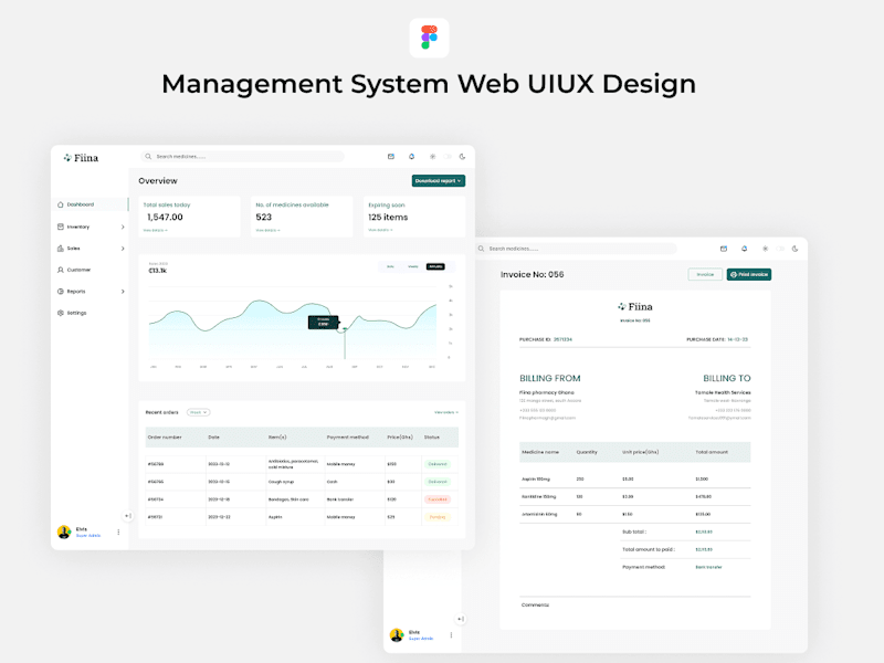 Cover image for Management System Web UIUX Design