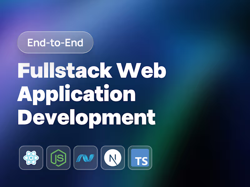 Cover image for Full Stack Web Application Development
