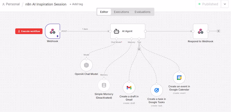 Cover image for AI Agent: Gmail + Calendar