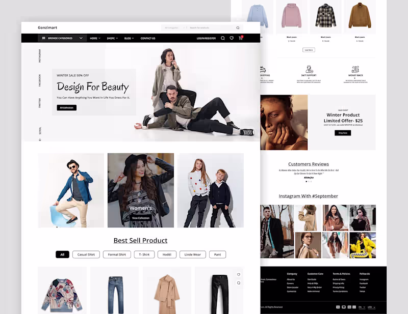 Cover image for I will create an ecommerce website on wordpress, wix, and shopif