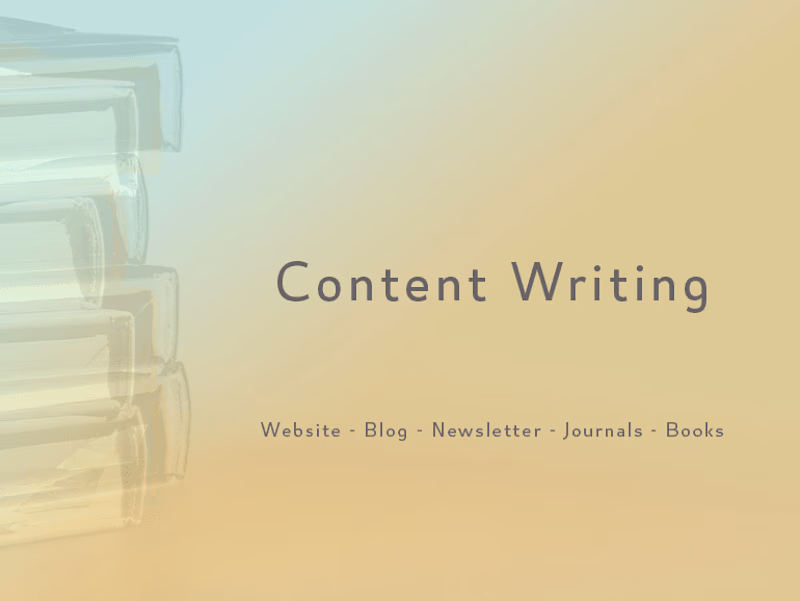 Cover image for Content Writing -  The year’s activities 