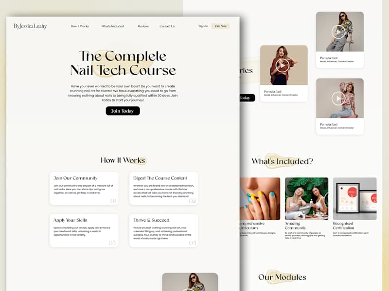 Cover image for cosmo nail art- Website UI Design :: Behance