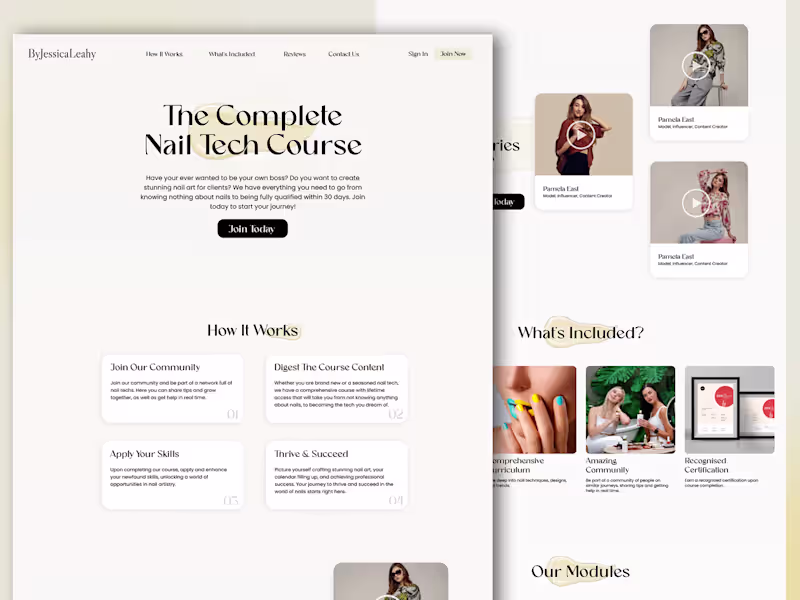 Cover image for cosmo nail art- Website UI Design :: Behance