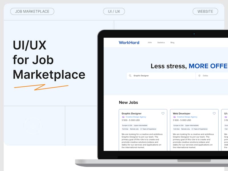 Cover image for UI/UX Design for Job Marketplace Platform