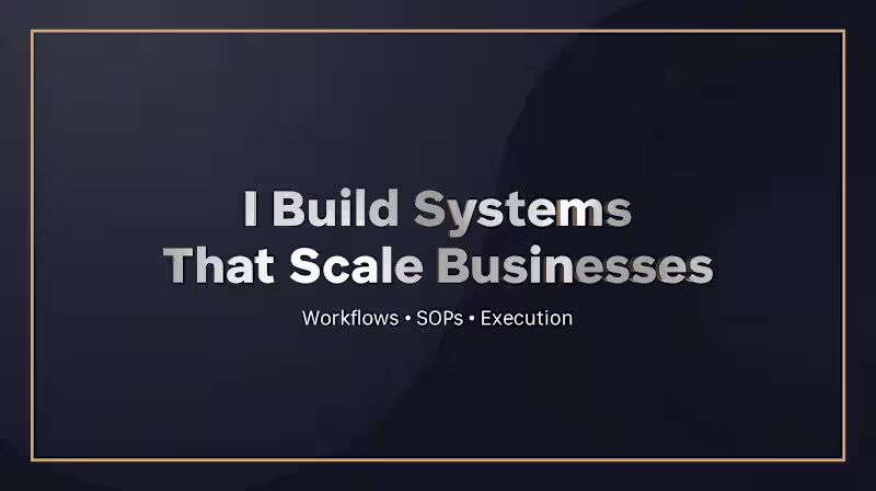 Cover image for SOP Creation & Workflow Systems for Teams