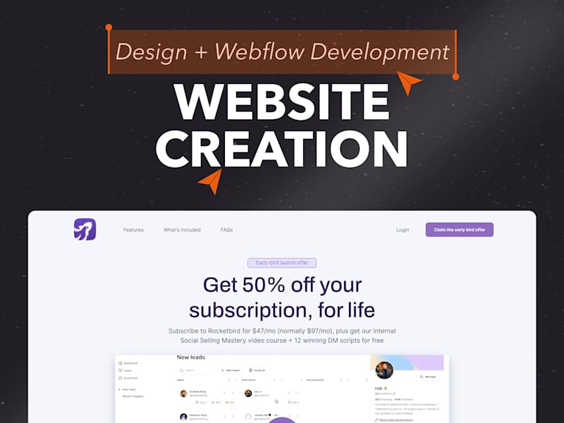Cover image for Website Creation (Figma + Webflow)