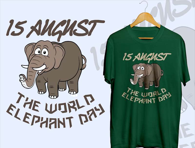 Cover image for The Elephant day T-shirt by Mohammad Ali Zoardar on Dribbble