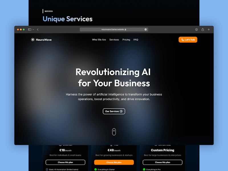 Cover image for Framer Landing Page Design Package