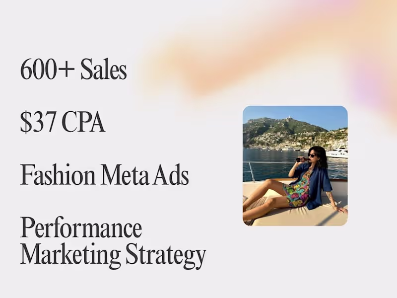 Cover image for Performance Creative Strategy for Fashion Brand