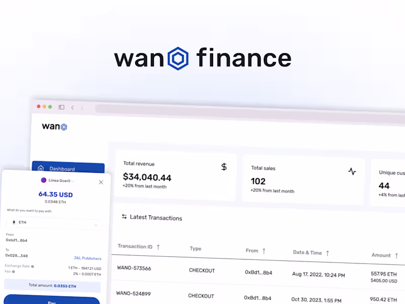 Cover image for Wano - Simplifying Crypto Commerce
