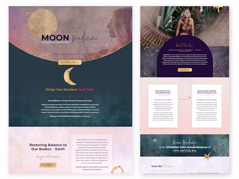 Cover image for Astrology-Themed Kajabi Design for Mystical Vibe