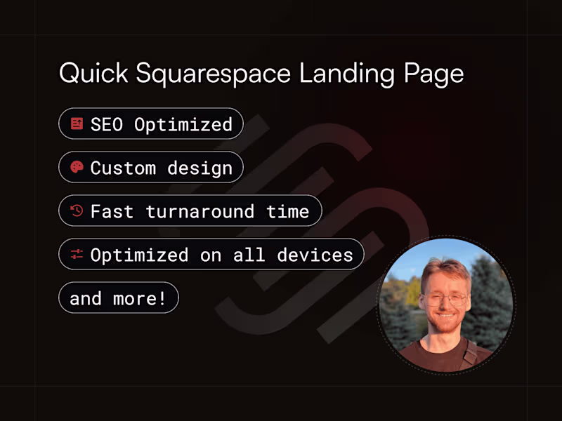 Cover image for Quick Squarespace Landing Page