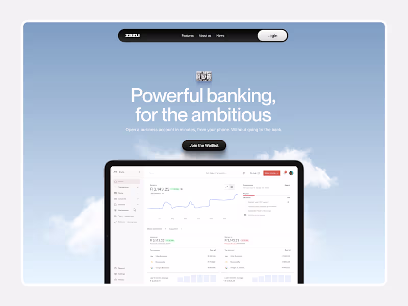 Cover image for Landing page design for Digital Banking