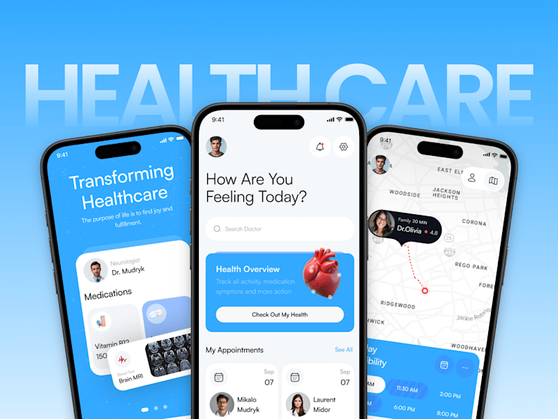 Cover image for Healthcare Mobile App – Patient & Doctor Interface