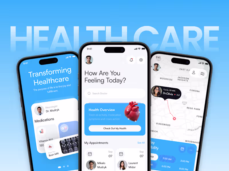 Cover image for Healthcare Mobile App – Patient & Doctor Interface