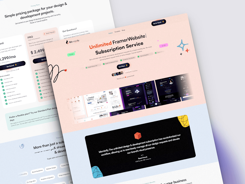 Cover image for Subscription-Based Agency Website In Framer