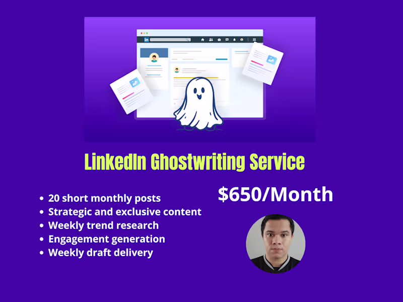 Cover image for LinkedIn Ghostwriting Service