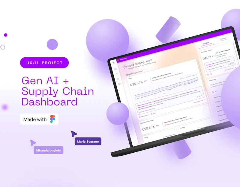 Cover image for UX/UI Project | Gen AI + Supply Chain Dashboard