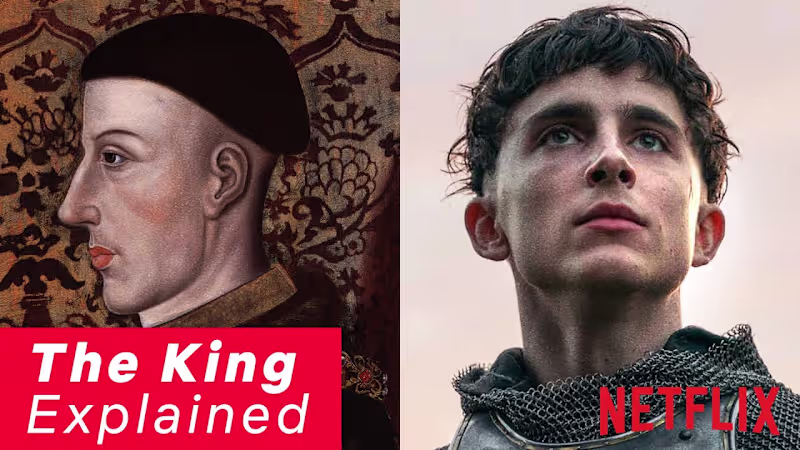 Cover image for The Real Story Behind Timothée Chalamet's Henry V | The King | …