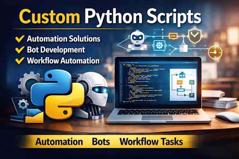 Cover image for Custom Python Automation Scripts for Tasks & Workflows 