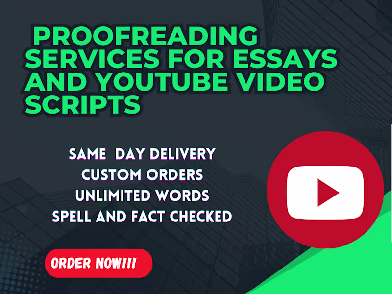 Cover image for proofreading of every text document