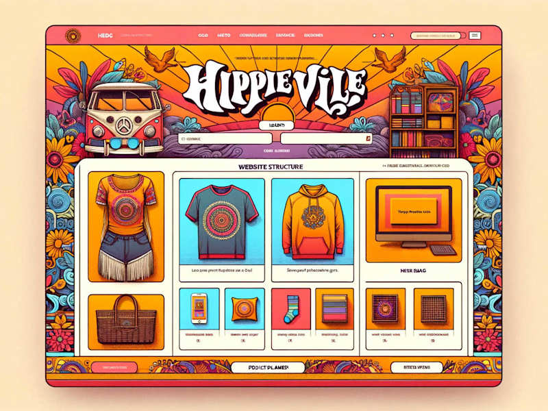 Cover image for Hippie Ville - A storefront for retro merch