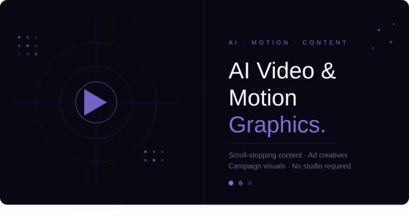 Cover image for AI Creatives & Motion Graphics for Brands