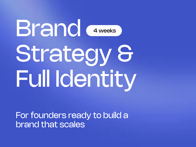 Cover image for Full Brand Strategy & Identity (4 Weeks)