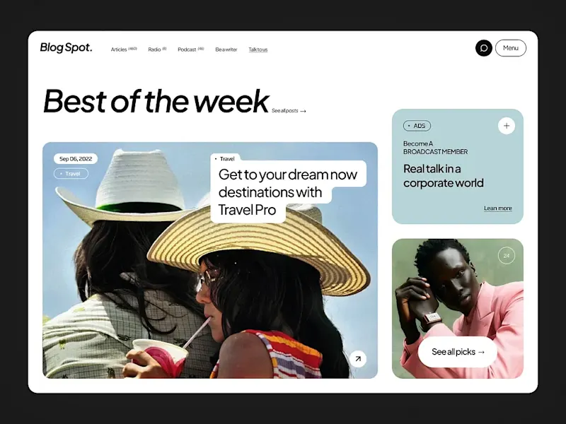 Cover image for Corporate Blog Redesign Focused on User Experience