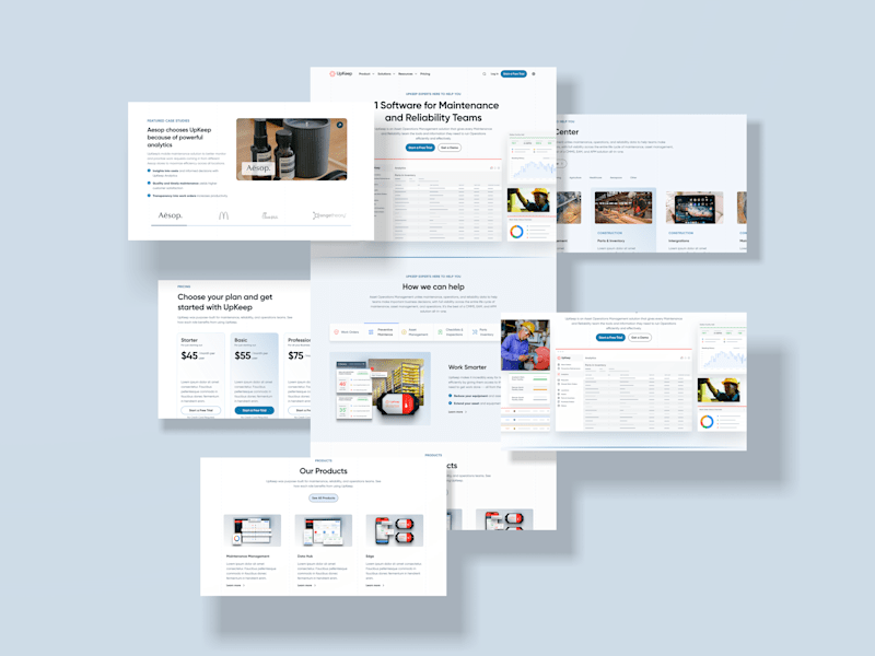 Cover image for Upkeep Website Redesign | Design System