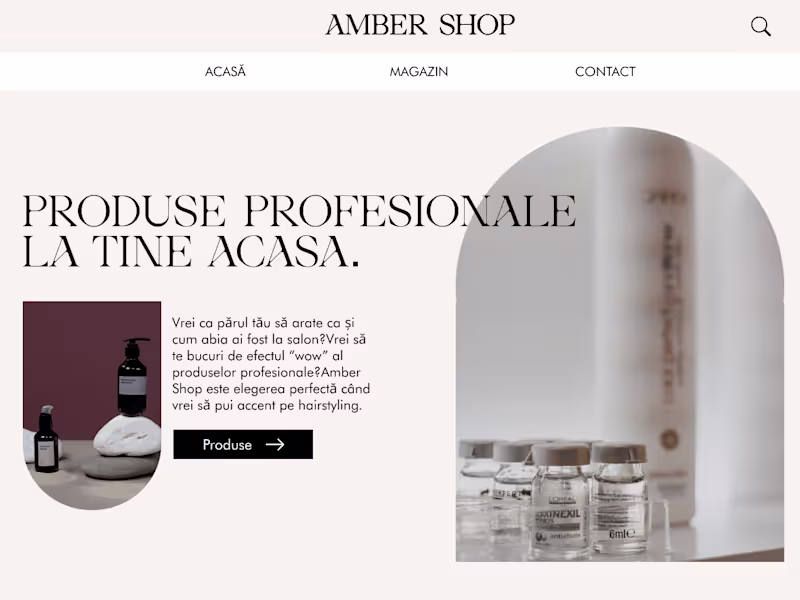Cover image for Bun venit la AMBER SHOP. Aici găsești tot ce ai nevoie.