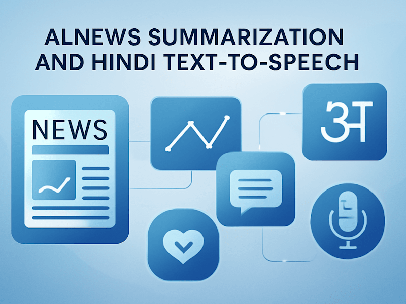 Cover image for News Summarization & Hindi TTS Application
