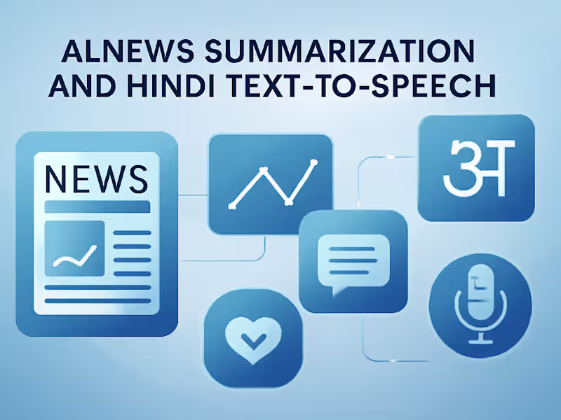 Cover image for News Summarization & Hindi TTS Application