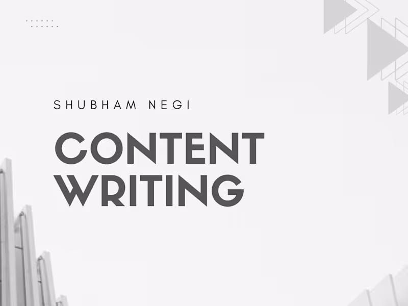 Cover image for Content Writing